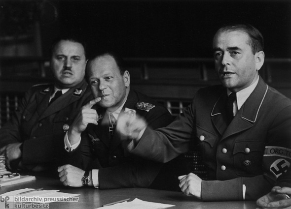 Armaments Minister Albert Speer at a Meeting on Armaments Questions (1943)
